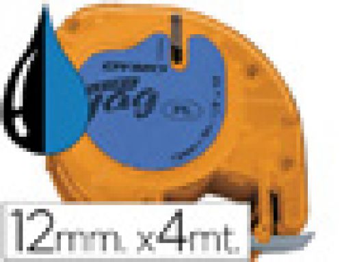 Fita dymo 12mmx4mt -preto/ultra azul para maquina letratag , Dymo , 24342 , 5411313912051